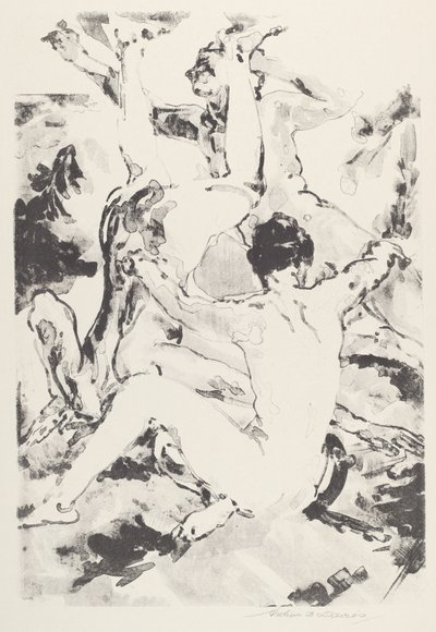 Three Acrobats by Arthur B. Davies