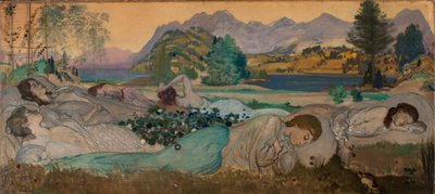 Sleep Lies Perfect in Them, 1908 by Arthur Bowen Davies