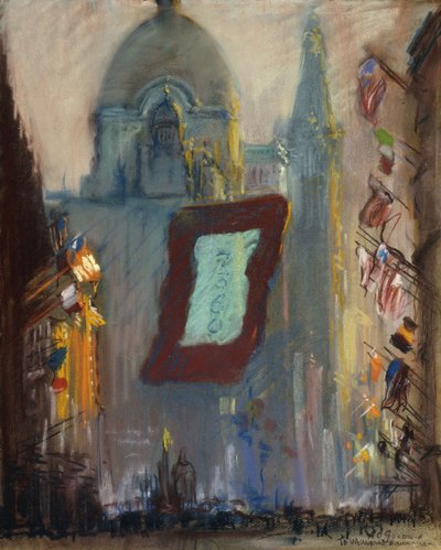New York with Flags by Arthur Clifton Goodwin