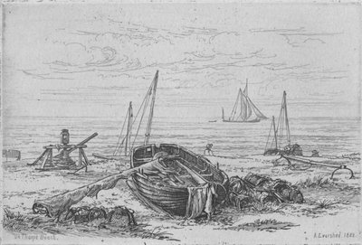 On Thorpe Beach, 1888 by Arthur Evershed