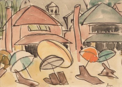 Beach Umbrellas by Arthur Garfield Dove