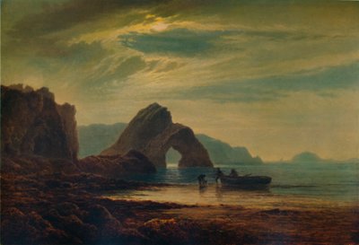 Gilters Point, Tenby, by Moonlight by Arthur Gilbert