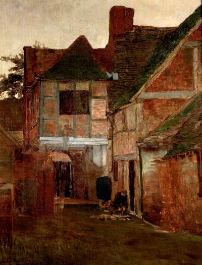 An Old Posting Yard, Surrey by Arthur Hawksley