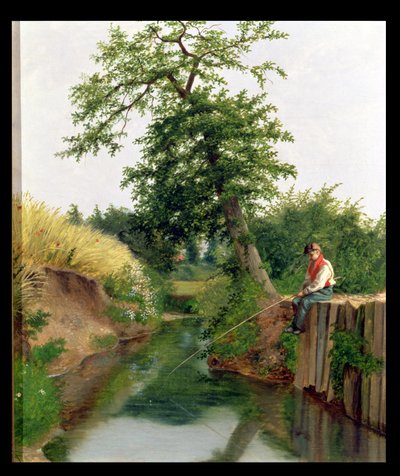 A Boy Fishing by Arthur Hughes