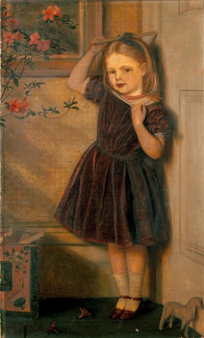 Cecily Ursula, aged three years, exhibited 1867 by Arthur Hughes