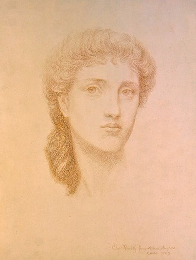 Head of a Girl by Arthur Hughes