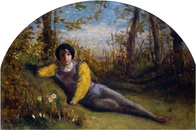 The Young Poet - Oil Study by Arthur Hughes