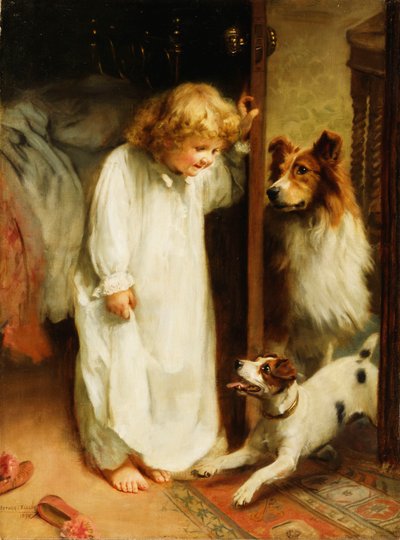 The Morning Greeting by Arthur John Elsley