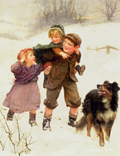 The Piggy Back Ride by Arthur John Elsley
