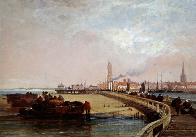 By the Docks: Calais by Arthur Joseph Meadows