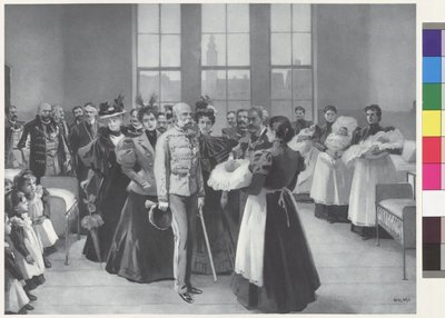 Emperor Franz Joseph with Entourage by Arthur Lajos Halmi