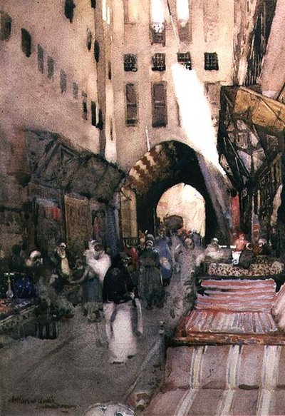 A Turkish Bazaar by Arthur Melville