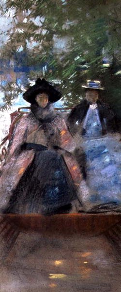 Two Girls in a boat by Arthur Melville