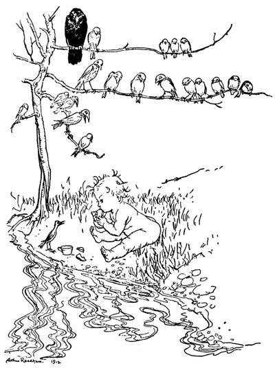 Illustration for Peter Pan by Arthur Rackham