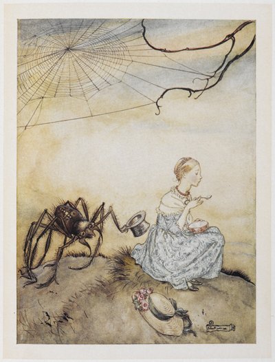 Little Miss Muffet by Arthur Rackham