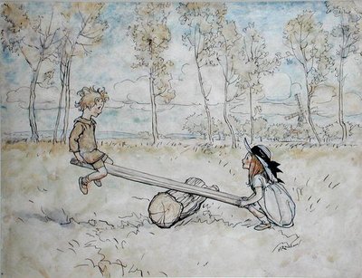 See, Saw, Margery Daw by Arthur Rackham