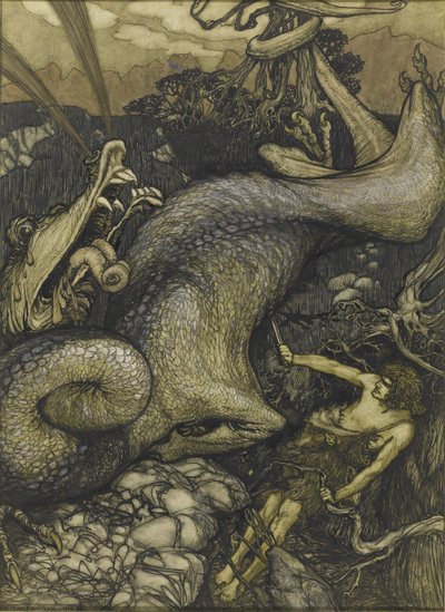 Sigurd the Dragon Slayer, 1901 by Arthur Rackham