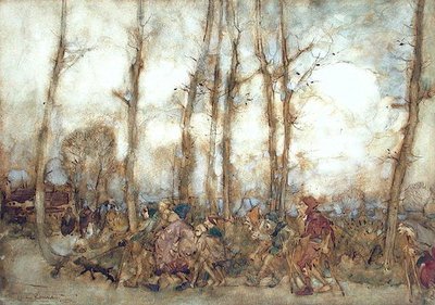 The Beggars Are Coming to Town by Arthur Rackham