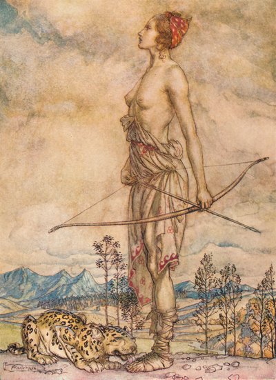 The Huntress Diane by Arthur Rackham