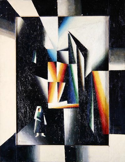 Divided and Prismatic Street by Arthur Segal