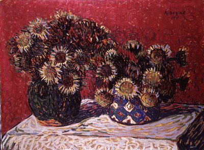 Two Vases of Flowers by Arthur Segal