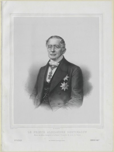Alexander Mikhailovich Count Gorchakov by Artist Unknown