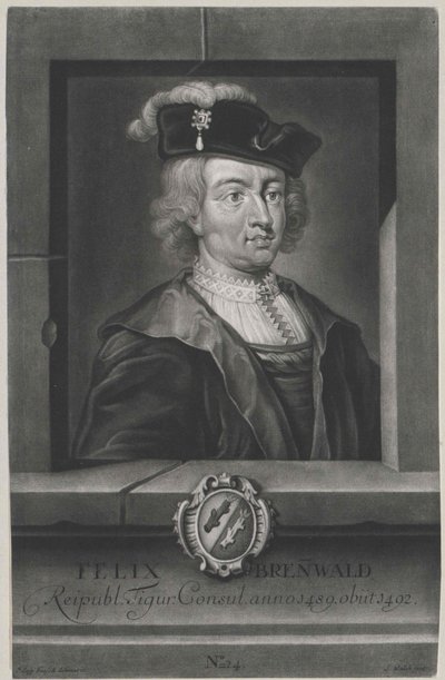 Felix Brennwald (print) by Artist Unknown