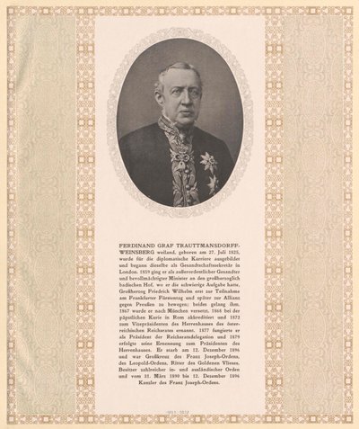 Ferdinand Count Trauttmansdorff-Weinsberg by Artist Unknown