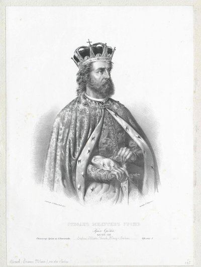 King of Serbia Stephen Uroš II by Artist Unknown