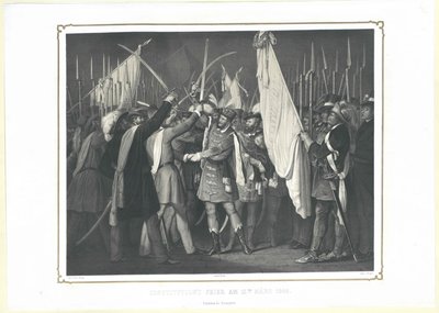 Constitution Ceremony on 15th March 1848 by Artist Unknown