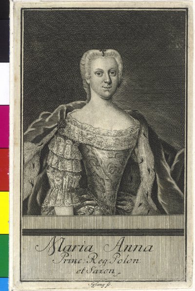 Princess of Saxony Maria Anne by Artist Unknown