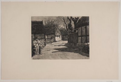 A Village Street by Arvid Aae