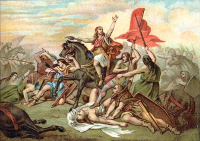 Battle of Tolbiac (conversion of Clovis) by Ary (after) Scheffer