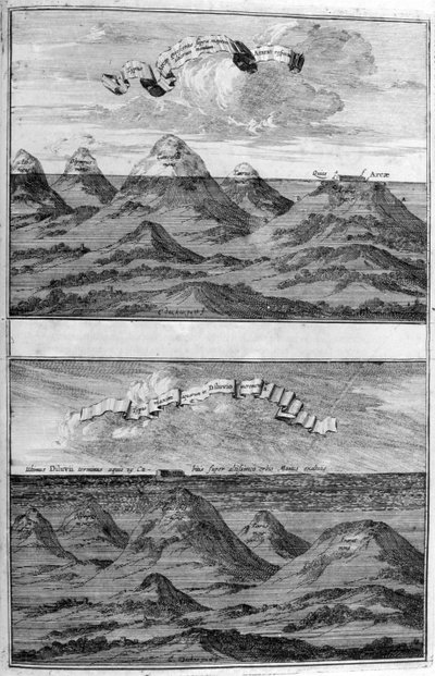 The Great Flood from Arca Noe by Athanasius Kircher