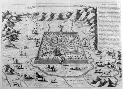 The terrestrial paradise, 1675 by Athanasius Kircher