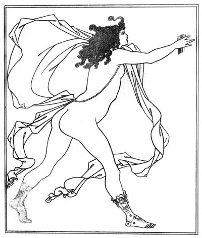 Apollo pursuing Daphne by Aubrey Beardsley