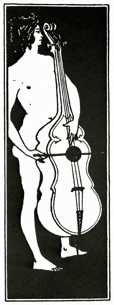 The Man with the Cello, c.1894 by Aubrey Beardsley