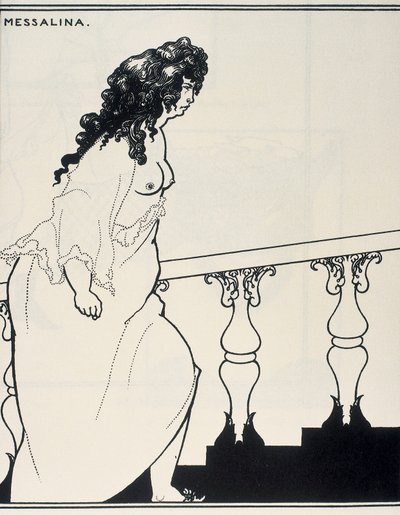 Messalina Coming Out of the Bath by Aubrey Beardsley