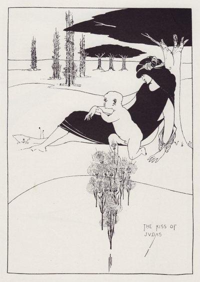 The Kiss of Judas, 1893 by Aubrey Beardsley