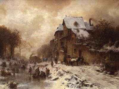 Winter Scene by August Albert Zimmermann