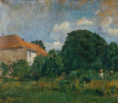 Summer Picture with House by August Eiebakke