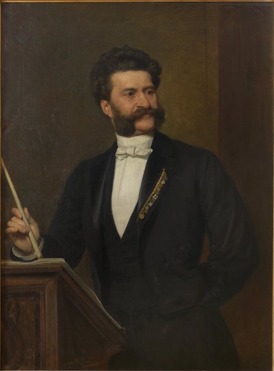 Portrait of Johann Strauss by August Eisenmenger