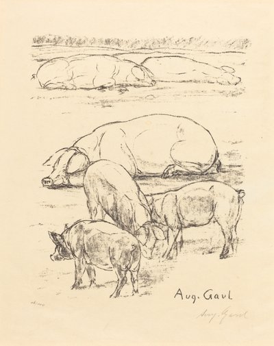 Pigs by August Gaul