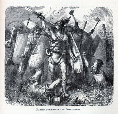 Narses Overcomes the Ostrogoths, 1882 by August Heinrich Ferdinand Tegetmeyer