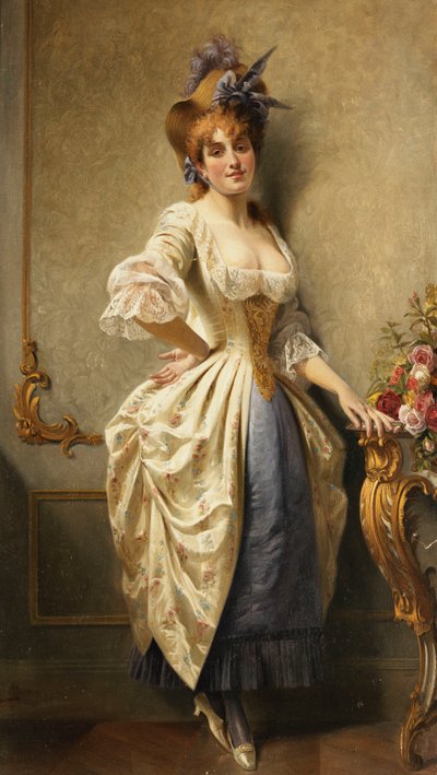 A Young Beauty, 1884 by August Knoop