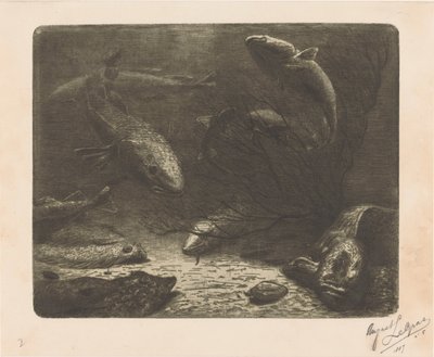 Aquarium by August Le Gras (signed by artist)