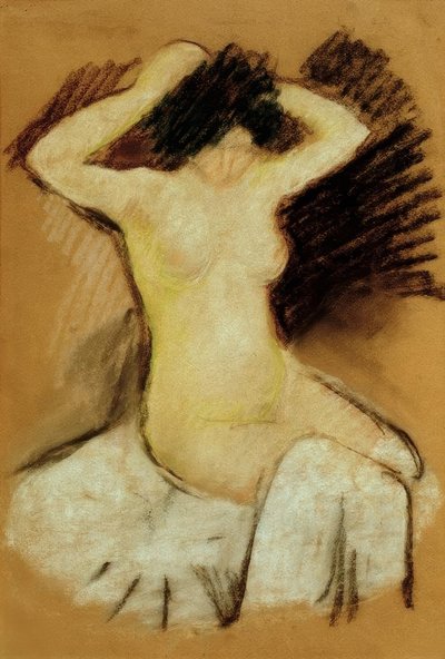 Nude on White Cloth by August Macke