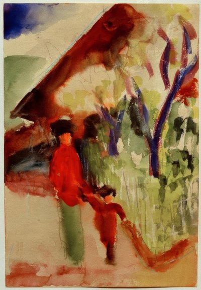 At the Swiss House by August Macke