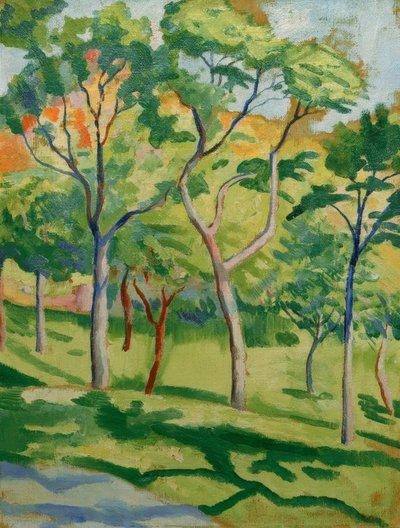 Trees in the Meadow by August Macke