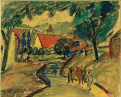 Village Street in Kandern II by August Macke